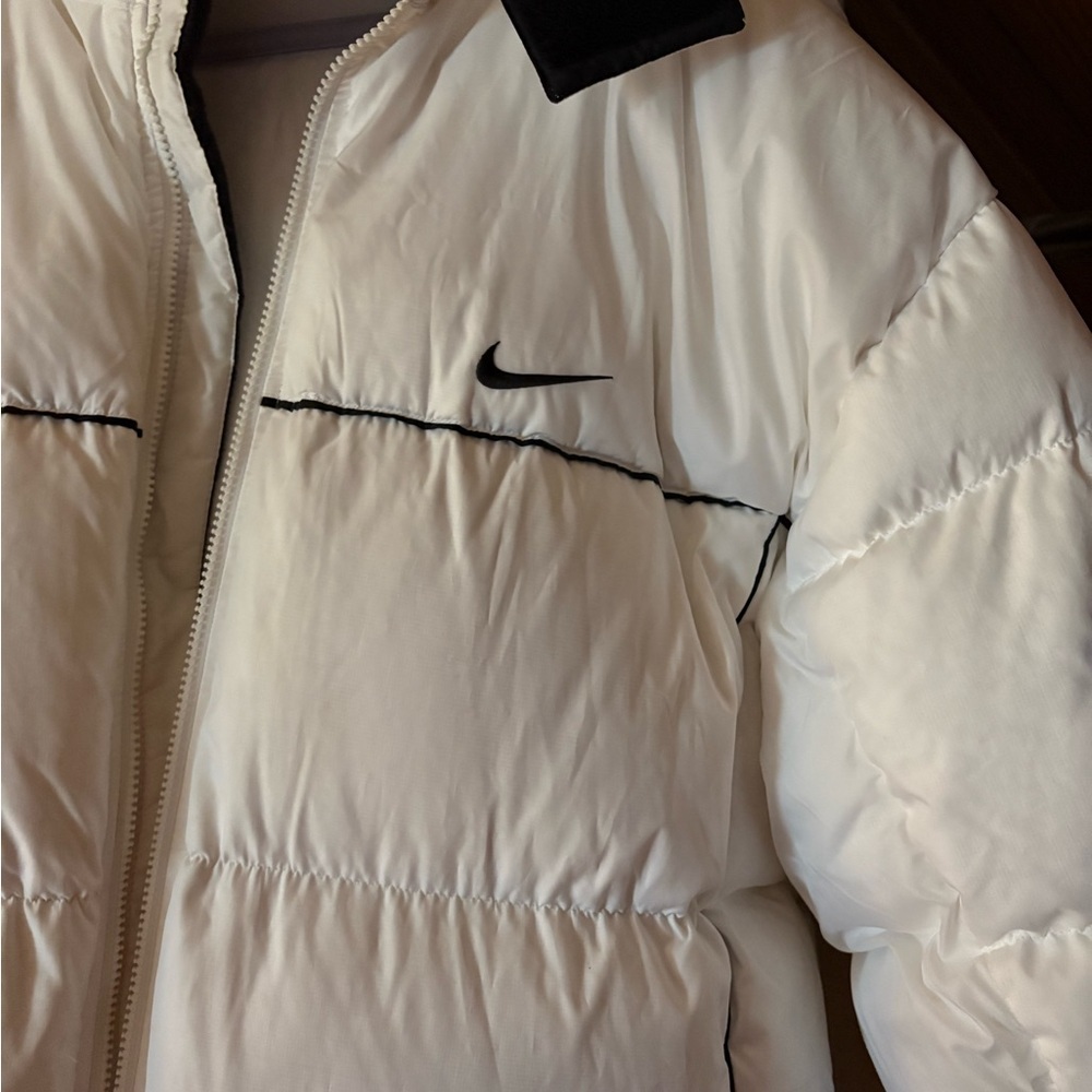 Vintage 90s Nike Swoosh Puffer Coat With Removable Hood | XXL | Unisex​